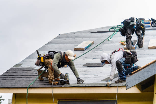 Professional Gutter Installation technician working in Meeker, CO